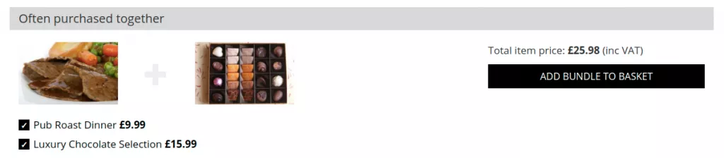 Product bundle example